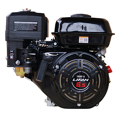 Двигатель бензиновый LIFAN 168F-2 6,5л.с, 4,8квт, 4-такт., с возд.охлажд. вал 20мм
